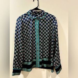 J Crew silk button down blouse size 14